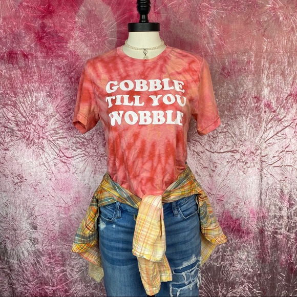 SBT Original Hand Bleach Dyed Thanksgiving Tee - Picture 1 of 4